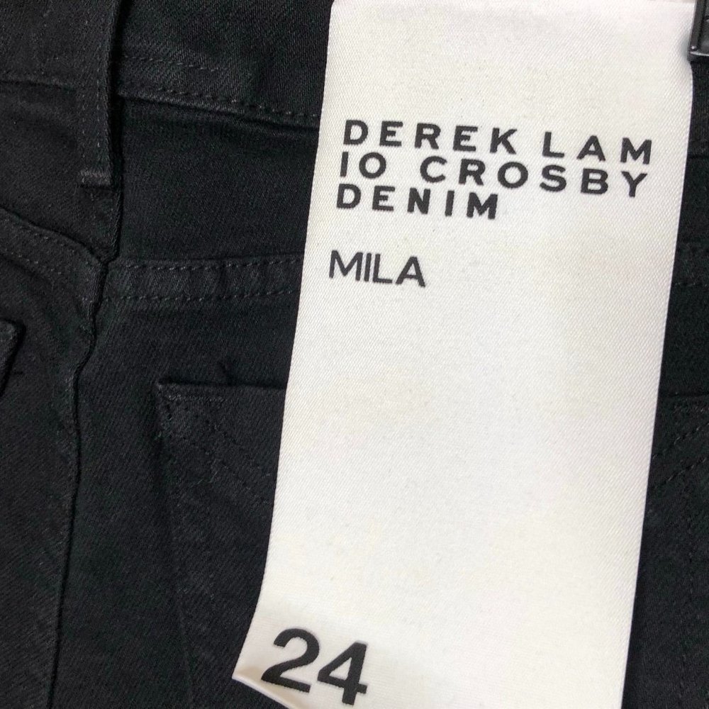 Derek Lam 10 Crosby Denim Mila Patchwork Girlfriend Jeans - Picture 10 of 16